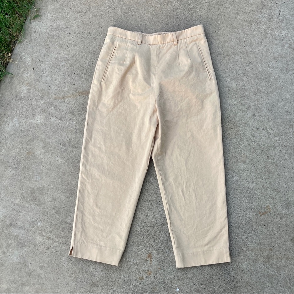 Vintage YSL High Waisted Khaki Crop Ankle Pants